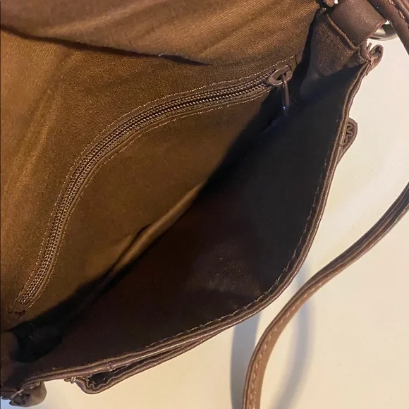 Fossil Brown Leather Crossbody Bag - Picture 4 of 7